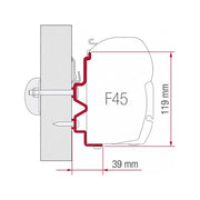 Fiamma Adapter Rapido 90DF-10-350 (98655-916) - Fiamma wall installation adapters enabling secure awning mounting across different vehicle types - My Fiamma