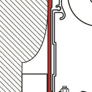 Fiamma Adapter Knaus C Liner 300 (98655-754) - Fiamma wall installation adapters enabling secure awning mounting across different vehicle types - My Fiamma