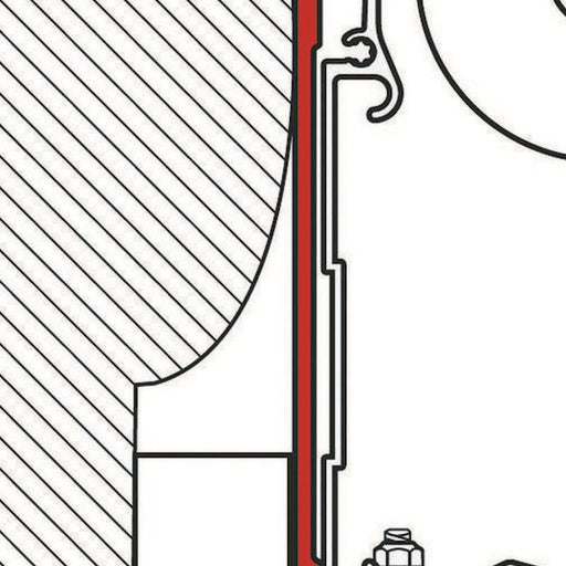 Fiamma Adapter Knaus C Liner 300 (98655-754) - Fiamma wall installation adapters enabling secure awning mounting across different vehicle types - My Fiamma