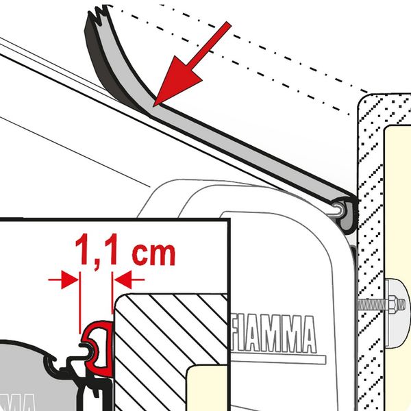 Fiamma Rain-Guard S 30m Roll (03910-01-) - Fiamma rain guards and covers designed to prevent water ingress and protect awnings and vehicle edges - My Fiamma