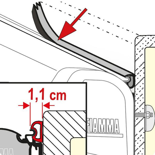 Fiamma Rain-Guard S 30m Roll (03910-01-) - Fiamma rain guards and covers designed to prevent water ingress and protect awnings and vehicle edges - My Fiamma