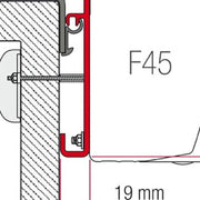 Fiamma Adapter Brackets Fiat Rapido Serie 9 for F45 F70 Awning 98655-223 - Fiamma wall installation adapters enabling secure awning mounting across different vehicle types - My Fiamma