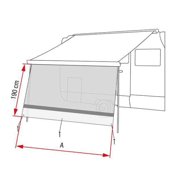 Fiamma Sun View XL 325 Front Panel (08184-11-) - Fiamma panels and enclosures for caravans and motorhomes, designed to create shaded, sheltered outdoor living spaces - My Fiamma