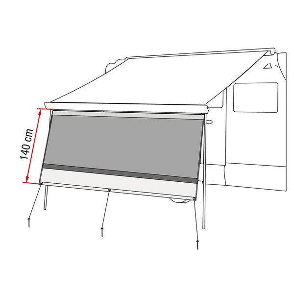 Fiamma Blocker 450 (07972-05-) - Fiamma panels and enclosures for caravans and motorhomes, designed to create shaded, sheltered outdoor living spaces - My Fiamma