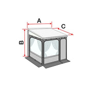 Fiamma Privacy Room Van 260 F45 (08366-01-) - Fiamma panels and enclosures for caravans and motorhomes, designed to create shaded, sheltered outdoor living spaces - My Fiamma
