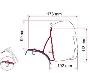 Fiamma F45 Adapter Kit Trafic/Vivaro 98655-854 - Fiamma wall installation adapters enabling secure awning mounting across different vehicle types - My Fiamma