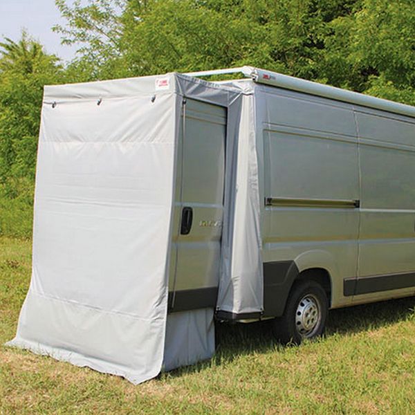 Rear Door Cover Ducato - Fiamma panels and enclosures for caravans and motorhomes, designed to create shaded, sheltered outdoor living spaces - My Fiamma