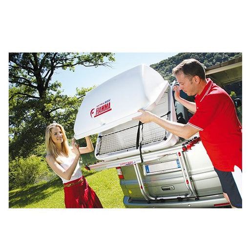 Fiamma Ultra-Box 320 (320L storage box, external: 100×53×70cm, internal: 88.5×46×62cm, 12kg) - Fiamma rear storage boxes designed to provide additional secure luggage capacity for motorhomes and campervans - My Fiamma