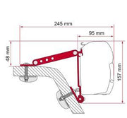 Fiamma F45 Adapter Kit Wall 98655-318 - Fiamma wall installation adapters enabling secure awning mounting across different vehicle types - My Fiamma