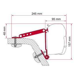 Fiamma F45 Adapter Kit Wall 98655-318 - Fiamma wall installation adapters enabling secure awning mounting across different vehicle types - My Fiamma