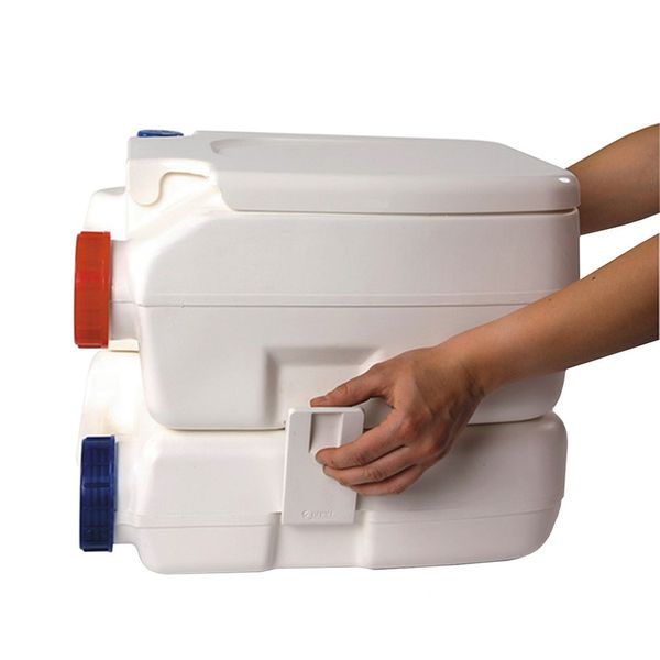 Bi-Pot 39 (portable toilet, upper tank 15L, lower tank 20L, white, 4.6kg, 43.5×36×39.2h cm) - Fiamma toilet and hygiene products for caravans offering clean, practical sanitation solutions on the road - My Fiamma