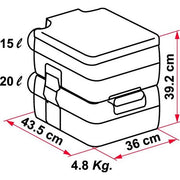 Bi-Pot 39 (portable toilet, upper tank 15L, lower tank 20L, white, 4.6kg, 43.5×36×39.2h cm) - Fiamma toilet and hygiene products for caravans offering clean, practical sanitation solutions on the road - My Fiamma