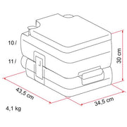Bi-Pot 30 (portable toilet, upper tank 10L, lower tank 11L, white, 3.9kg, 43.5×34.5×30h cm) - Fiamma toilet and hygiene products for caravans offering clean, practical sanitation solutions on the road - My Fiamma
