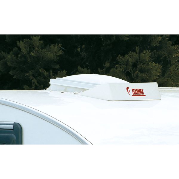 Spoiler 40 (rooflight spoiler, 49×21×9cm, 0.3kg) - Fiamma rooflight accessories improving airflow, installation and maintenance for caravan rooflight systems - My Fiamma