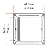 Rollo Vent 40 (mosquito net/roller blind, 44.5×44.5cm, 0.1kg) - Fiamma rooflight accessories improving airflow, installation and maintenance for caravan rooflight systems - My Fiamma