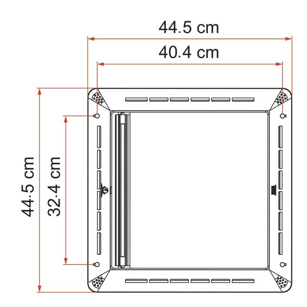 Rollo Vent 40 (mosquito net/roller blind, 44.5×44.5cm, 0.1kg) - Fiamma rooflight accessories improving airflow, installation and maintenance for caravan rooflight systems - My Fiamma