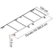 Fiamma Roof Rail Ducato/Relay/Boxer - Aluminium Roof Rack System - 2006+ H2/H3 - Fiamma roof rails and accessories enabling secure mounting of storage boxes and travel gear - My Fiamma
