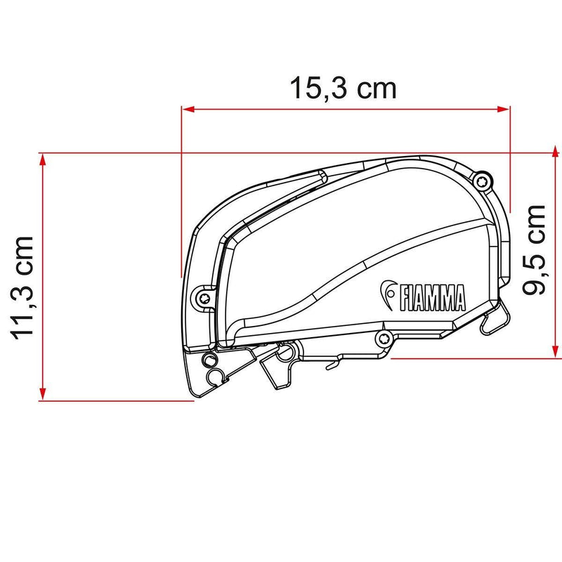 Fiamma F80S Polar White 29M Royal Blue 07830A01Q - Fiamma wall installation adapters enabling secure awning mounting across different vehicle types - My Fiamma