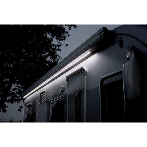 Fiamma Awning Case Diffused LED Deep Black (98655H914) - Fiamma wall installation adapters enabling secure awning mounting across different vehicle types - My Fiamma