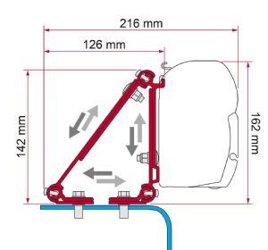 Fiamma F45 Adapter Kit Multi 98655-011 - Fiamma wall installation adapters enabling secure awning mounting across different vehicle types - My Fiamma
