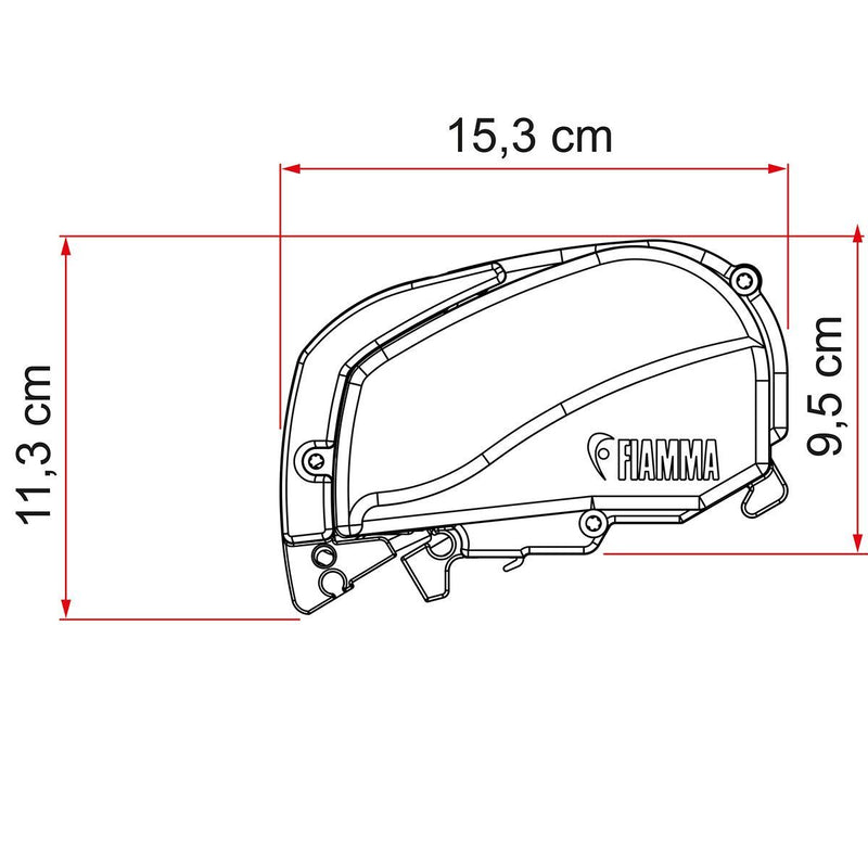 Fiamma F80S 370 Awning Deep Black Case Royal Grey Fabric Motorhome Caravan Van - Fiamma wall installation adapters enabling secure awning mounting across different vehicle types - My Fiamma