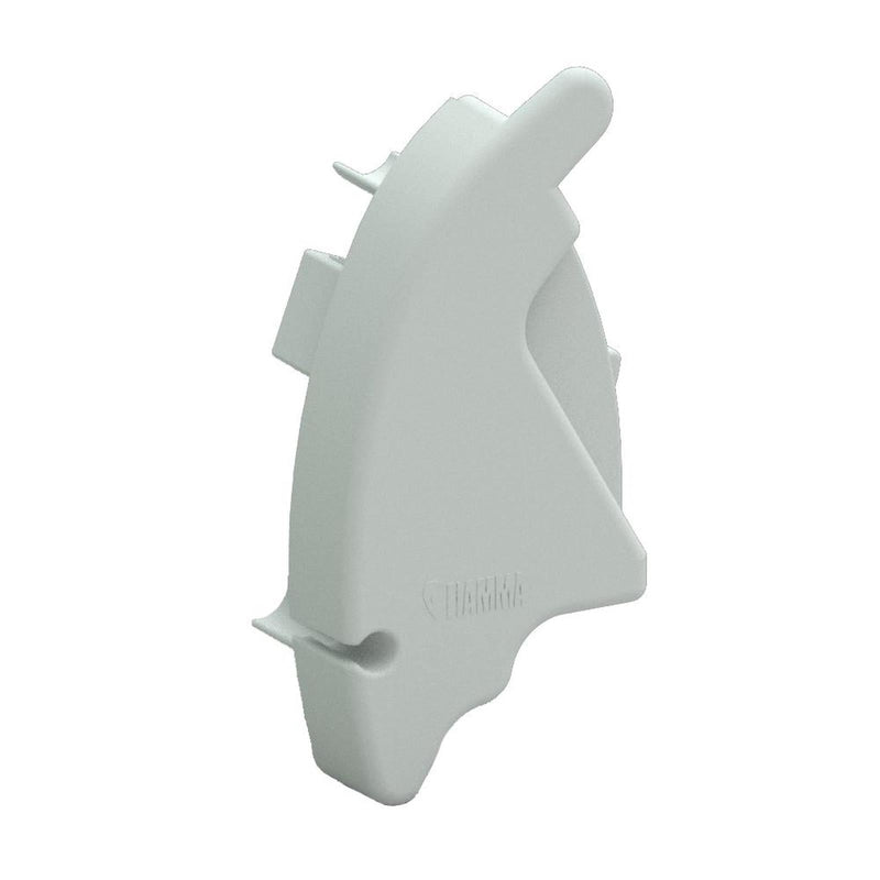 Fiamma F65L 2018 Right Hand Pelmet Cap White (98666-02-) - Fiamma wall installation adapters enabling secure awning mounting across different vehicle types - My Fiamma