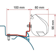 Fiamma F35 Kit Campereve Cap Road (98655Z151) - Fiamma wall installation adapters enabling secure awning mounting across different vehicle types - My Fiamma