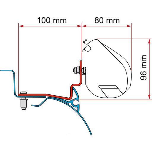Fiamma F35 Kit Campereve Cap Road (98655Z151) - Fiamma wall installation adapters enabling secure awning mounting across different vehicle types - My Fiamma