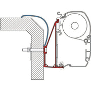 Fiamma Rapido 6 Bracket 3.5m (98655-895) - Fiamma wall installation adapters enabling secure awning mounting across different vehicle types - My Fiamma