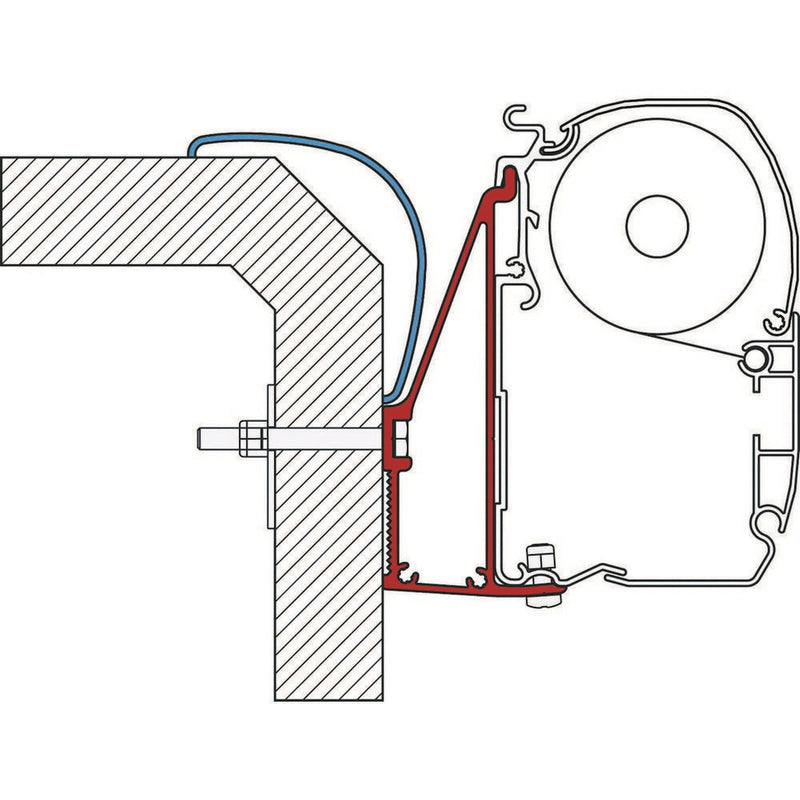 Fiamma Rapido 6 Bracket 3.5m (98655-895) - Fiamma wall installation adapters enabling secure awning mounting across different vehicle types - My Fiamma