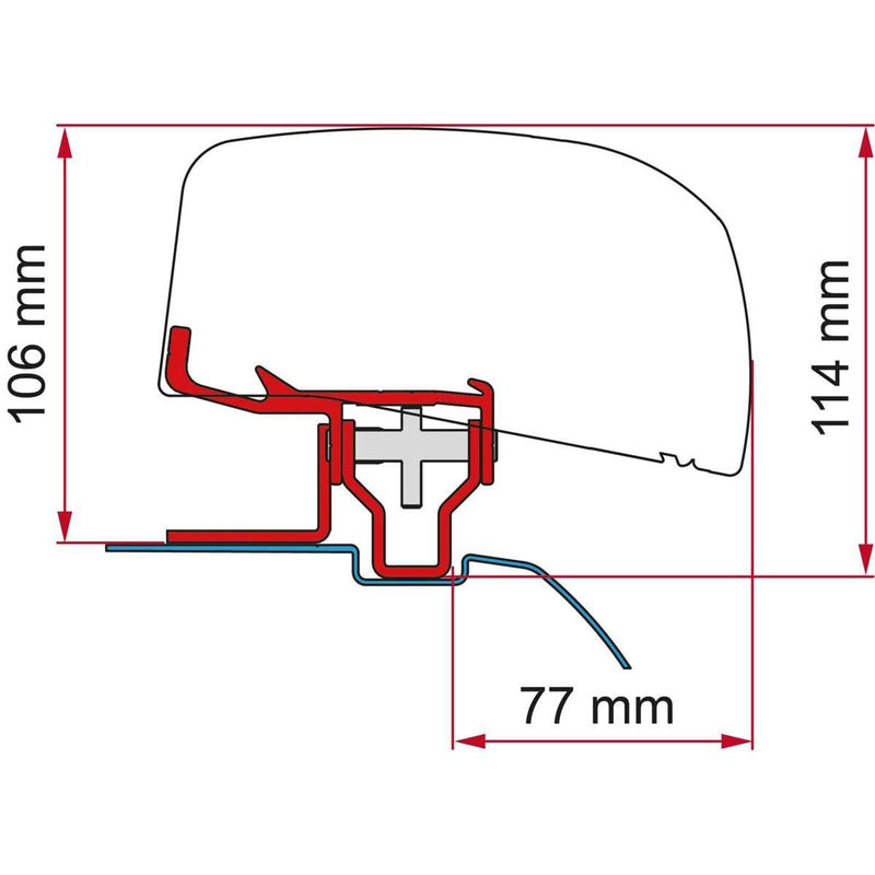 Fiamma NV 200 Bracket Kit for F40van 210 Awning - Deep Black - Fiamma wall installation adapters enabling secure awning mounting across different vehicle types - My Fiamma