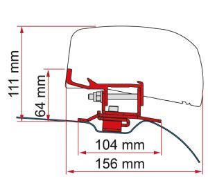Fiamma F40 Van Adapter Kit Psa 260 Deep Black 98655Z110 - Fiamma wall installation adapters enabling secure awning mounting across different vehicle types - My Fiamma
