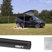 Fiamma F43Van 270 Awning - Deep Black (08833A01R) Winch Handle Wall Mounted - Fiamma wall installation adapters enabling secure awning mounting across different vehicle types - My Fiamma