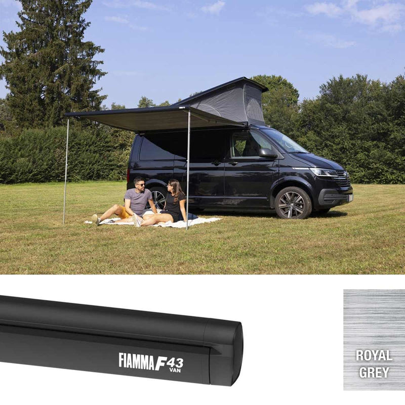 Fiamma F43Van 270 Awning - Deep Black (08833A01R) Winch Handle Wall Mounted - Fiamma wall installation adapters enabling secure awning mounting across different vehicle types - My Fiamma