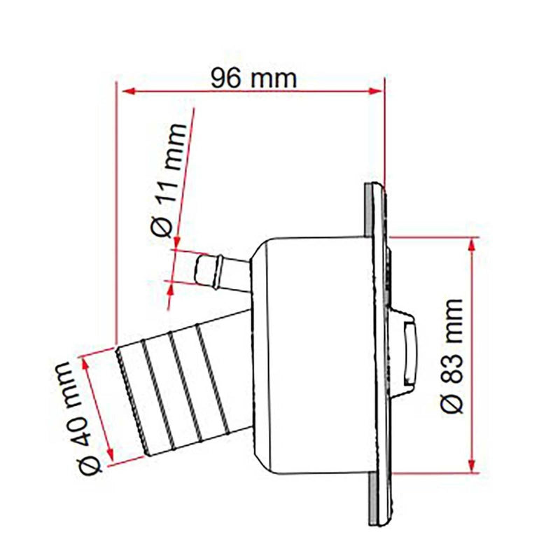 Fiamma Water Filler Cap Black (94715-006) - Fiamma wall installation adapters enabling secure awning mounting across different vehicle types - My Fiamma