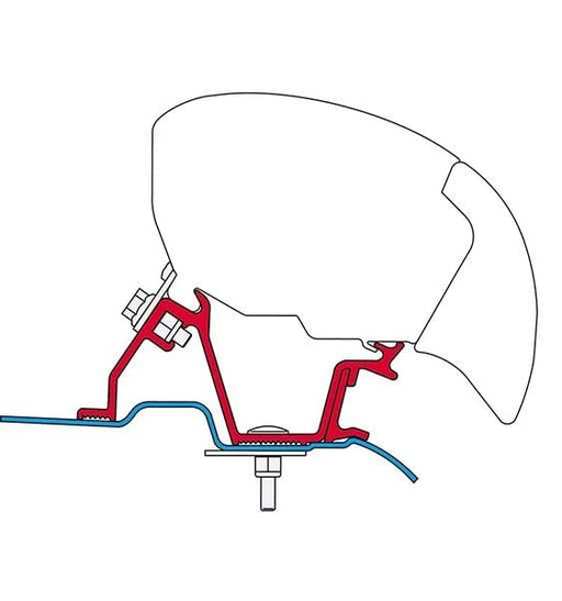 Fiamma F80/F65 Adapter Kit Mercedes Sprinter High Roof Uk 98655-889 - Fiamma wall installation adapters enabling secure awning mounting across different vehicle types - My Fiamma