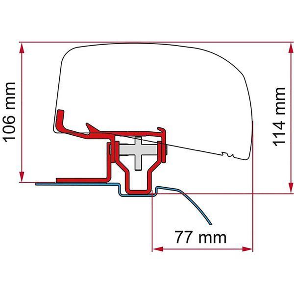 Fiamma NV 200 Bracket Kit for F40van 210 Awning Black (98655Z193) - Fiamma wall installation adapters enabling secure awning mounting across different vehicle types - My Fiamma