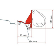 Fiamma F35 Adapter Kit Vw T5/T6 Multirail Reimo 98655Z155 - Fiamma wall installation adapters enabling secure awning mounting across different vehicle types - My Fiamma