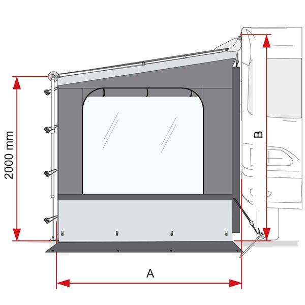 Fiamma Side W Pro Shade Left Caravanstore XL (09000-01-) - Fiamma wall installation adapters enabling secure awning mounting across different vehicle types - My Fiamma