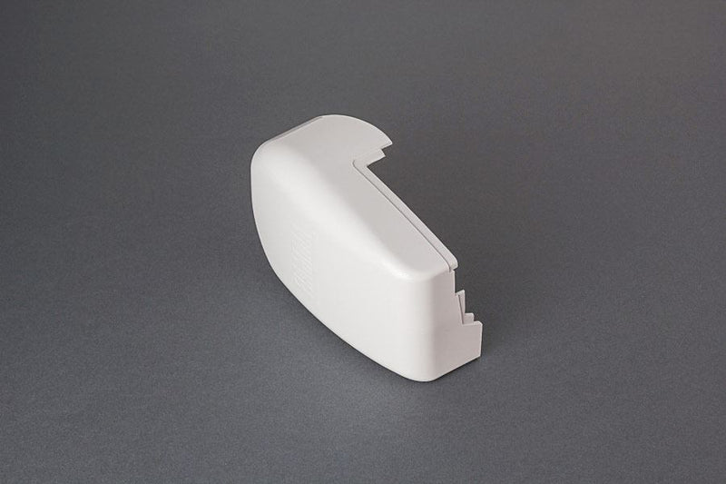 Fiamma F45Ti left hand outer end cap in polar white (98655-147) - Fiamma wall installation adapters enabling secure awning mounting across different vehicle types - My Fiamma