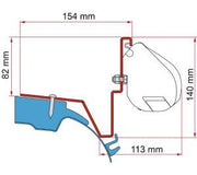 Fiamma F35 Adapter Kit Mercedes Vito Jules Verne 98655Z034 - Fiamma wall installation adapters enabling secure awning mounting across different vehicle types - My Fiamma
