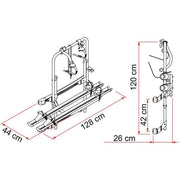 Fiamma Carry Bike Mercedes DJ Sprinter or Volkswagen Crafter 2006 Onwards - Fiamma wall installation adapters enabling secure awning mounting across different vehicle types - My Fiamma
