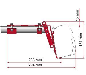 Fiamma F45 Adapter Roof Rail Kit 98655-770 - Fiamma wall installation adapters enabling secure awning mounting across different vehicle types - My Fiamma