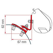 Fiamma Kit for F35 PSA (98655Z095) - Fiamma wall installation adapters enabling secure awning mounting across different vehicle types - My Fiamma