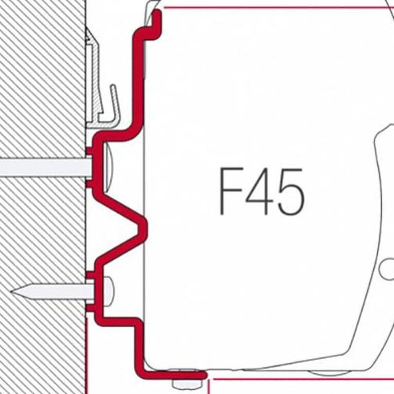 Fiamma 450cm Adapter Bracket Fiat Rapido Serie 9DF / 9M / 10 for F45 F70 Awning - Fiamma wall installation adapters enabling secure awning mounting across different vehicle types - My Fiamma