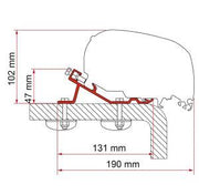 Fiamma F80/F65 Adapter Kit Standard 98655-855 - Fiamma wall installation adapters enabling secure awning mounting across different vehicle types - My Fiamma