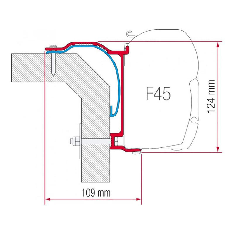 Fiamma Kit for Laika X 2008 (98655-761) - Fiamma wall installation adapters enabling secure awning mounting across different vehicle types - My Fiamma