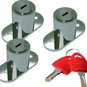 Fiamma Safe-Door Lock & Key Set (3 Pack) - Fiamma wall installation adapters enabling secure awning mounting across different vehicle types - My Fiamma