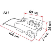 FIAMMA FRESH WATER ROLL TANK 23L motorhome, campervan, caravan 02428A01A - Fiamma wall installation adapters enabling secure awning mounting across different vehicle types - My Fiamma
