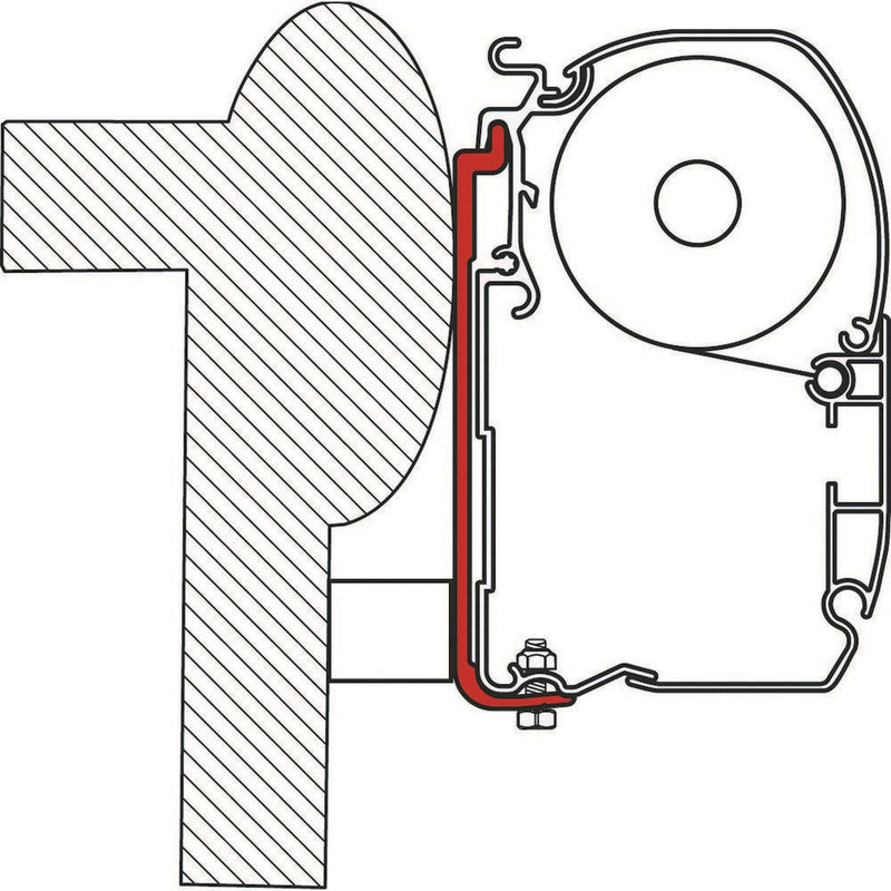 Fiamma Adapter Knaus C Liner 300 (98655-754) - Fiamma wall installation adapters enabling secure awning mounting across different vehicle types - My Fiamma